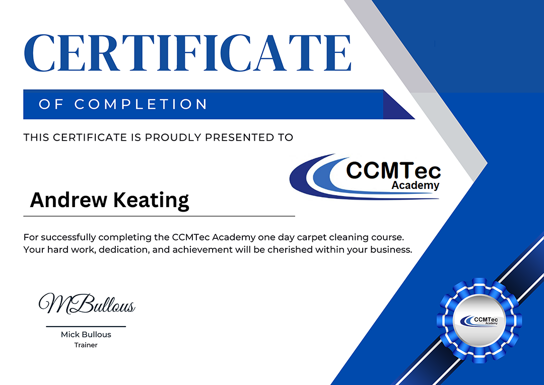 1-Day-Carpet-Cleaning-Cert-Andrew-Keating